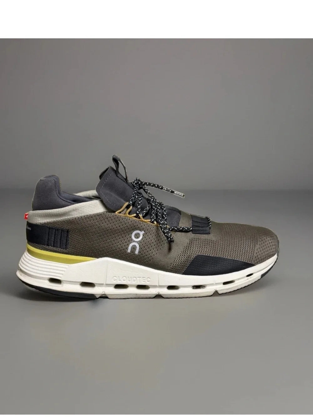 On Cloudnova Men’s Running Shoes Olive Green 26.98492 Size 10.5